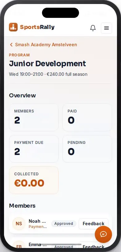 Club feedback